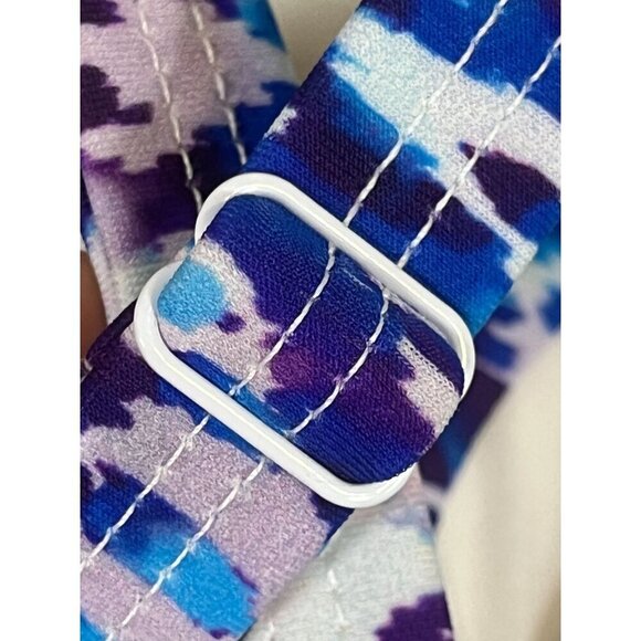 Torrid Tie Dye Swim 1X Blue One Piece Chevron Peplum Tropical Aztec Boho Western - Picture 5 of 16